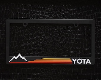 YOTA Mountain Heritage Stripes License Plate Frame for Toyota