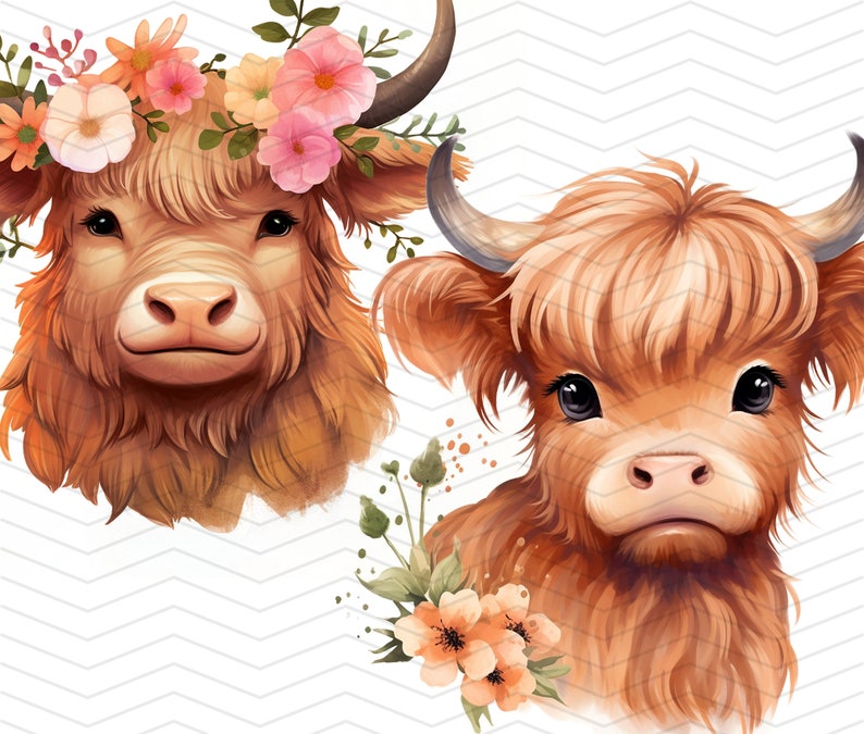 Cow Printable Highland Cow Baby Highland Cow Png Baby Cow Print ...