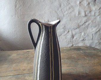 Vase Bougeoir Brutaliste En Poterie De Pieter Groeneveldt - Années 60, Belgique