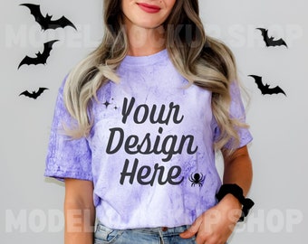 Maqueta de camiseta Comfort Colors 1745 Amethyst (Descarga digital)