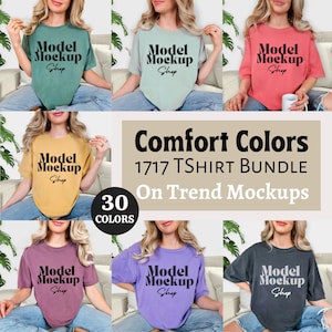 Comfort Colors 1717 Tshirt Mockup Bundle, 1717 Tshirt Bundle, Real Model Mock, Comfort Colors Shirt Mock-Up, Trendy Simple Casual Mockup