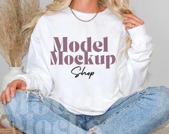 Comfort Colors White 1566 Mockup, Comfort Colors Sweatshirt Mockup, White Mockup, 1566 Mockup, Comfort Colors Sweatshirt Mockup, 1566 Mockup