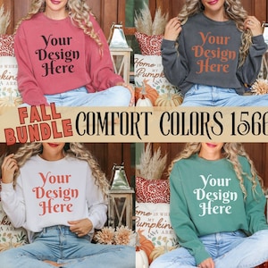 Comfort Colors Sweatshirt Mockup Bundle, Comfort Colors Mockup Fall Bundle, Comfort Colors Sweatshirt 1566 Bundle, 1566 Fall Mockup Bundle