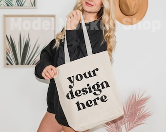 Canvas Tote Bag Mockup, Print On Demand Mockup (Digital Download)