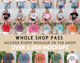 Clothing Mockup Whole Shop Bundle, Bella Canvas, Gildan (Digital Product)