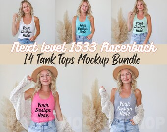 Next Level 1533 Mockup Bundle Boho Mockup Bundle Sommer Mockup Bundle Tanktop Mockup Bundle Racer back Tank Top Mockup Bundle Tanktop