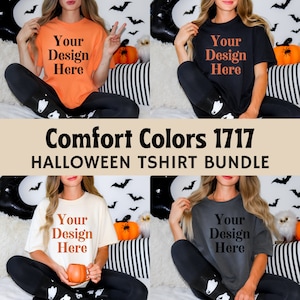 Comfort Colors C1717 Shirt Mockup Bundle | Model Mockup Bundle | 1717 Mock Ups | Comfort Color Shirt Mock | Halloween Mock up Bundle Mockup