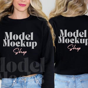 Gildan 18000 Sweatshirt Mockup Bundle, Front & Back (Digital Download) image 9