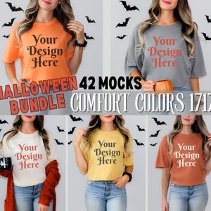 Comfort Colors C1717 Shirt Mockup Bundle | Model Mockup Bundle | 1717 Mock Ups | Comfort Color Shirt Mock | Halloween Mock up Bundle Mockup