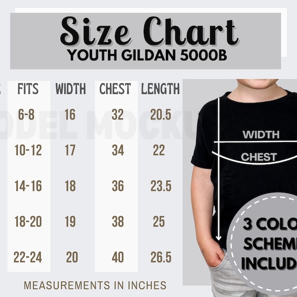 Gildan Unisex Size Chart - Etsy