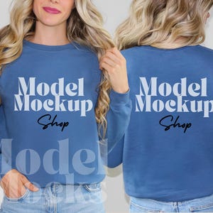 Gildan 18000 Sweatshirt Mockup Bundle, Front & Back (Digital Download) image 8