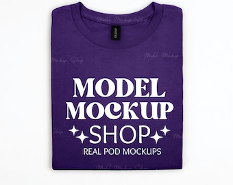 Gildan 5000 Lilac Mockup, Lilac Flat Lay Shirt Mockup, Oversized Tshirt, Trendy Simple Flatlay Mockup, Purple Unisex Tee Shirt Mock