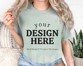 Comfort Colors 1717 Bay T-Shirt Mockup, Real Photo (Digital Download)