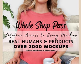 Whole Shop Mockup Bundle, Whole Shop Mockup, Whole Shop Bundle, Whole Shop Pass Mock up, Gildan 18000 mockup, Bella Canvas mockup