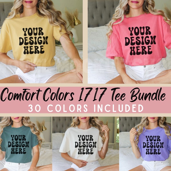 Comfort Colors C1717 Shirt Mockup Bundle | CC Group Tshirt | Model Mockup Bundle | 1717 Mock Ups | Comfort Color Shirt Mock up tshirt Bundle