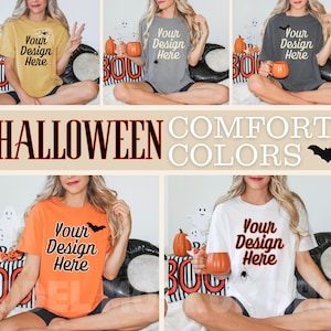 Comfort Colors C1717 Shirt Mockup Bundle | Model Mockup Bundle | 1717 Mock Ups | Comfort Color Shirt Mock | Halloween Mock up Bundle Mockup