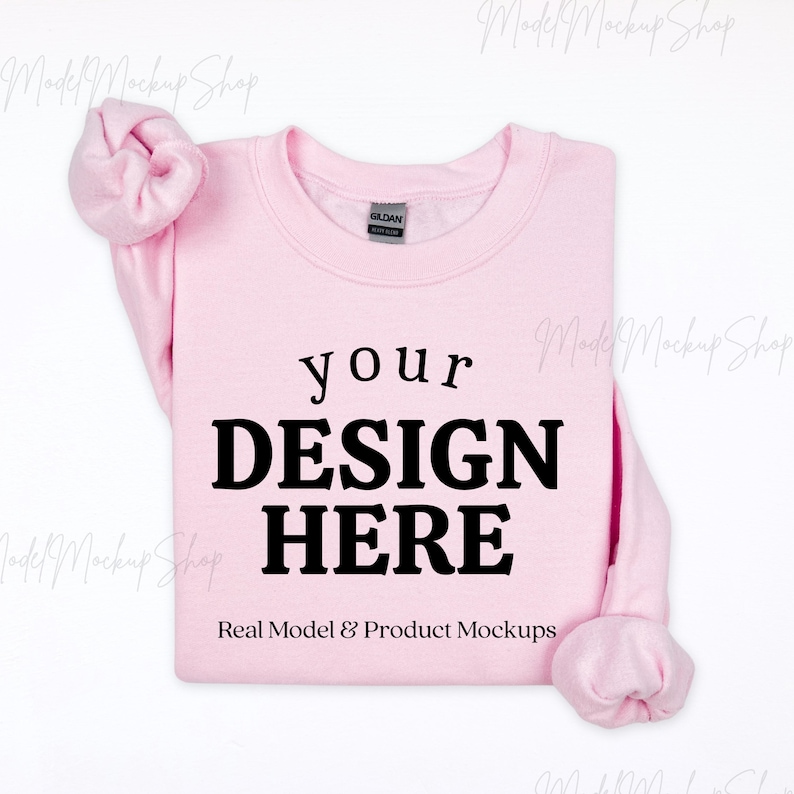 Gildan 18000 Mockup Bundle, gefaltetes Flat Lay Mockup Bundle, G180 gefaltetes Sweatshirt Mockup Bundle, Flatlay Crewneck Pullover Bundle Mockup Bild 10