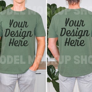 Comfort Colors 1717 Hemp Tshirt Mockup, Front and Back Mockup, Mens Model Comfort Colors Mocks, Fall Tshirt Mock up, Lifestyle Mockup