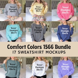 Comfort Colors Sweatshirt Mockup Bundle - Comfort Colors Mockup Bundle - Comfort Colors Sweatshirt 1566 Bundle - 1566 Mockup Bundle