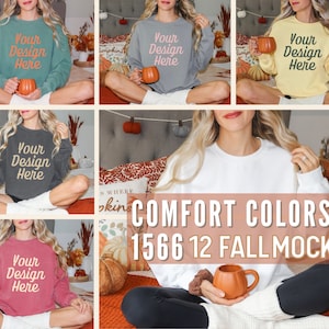 Comfort Colors Sweatshirt Mockup Bundle - Comfort Colors Mockup Bundle - Comfort Colors Sweatshirt 1566 Bundle - 1566 Fall Mockup Bundle