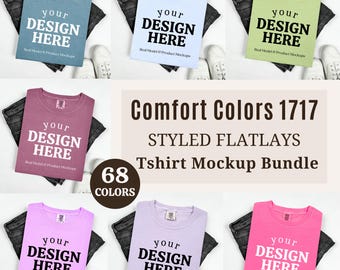 Comfort Colors 1717 T-Shirt Mockup Bundle: 68 Colors (Digital Download)