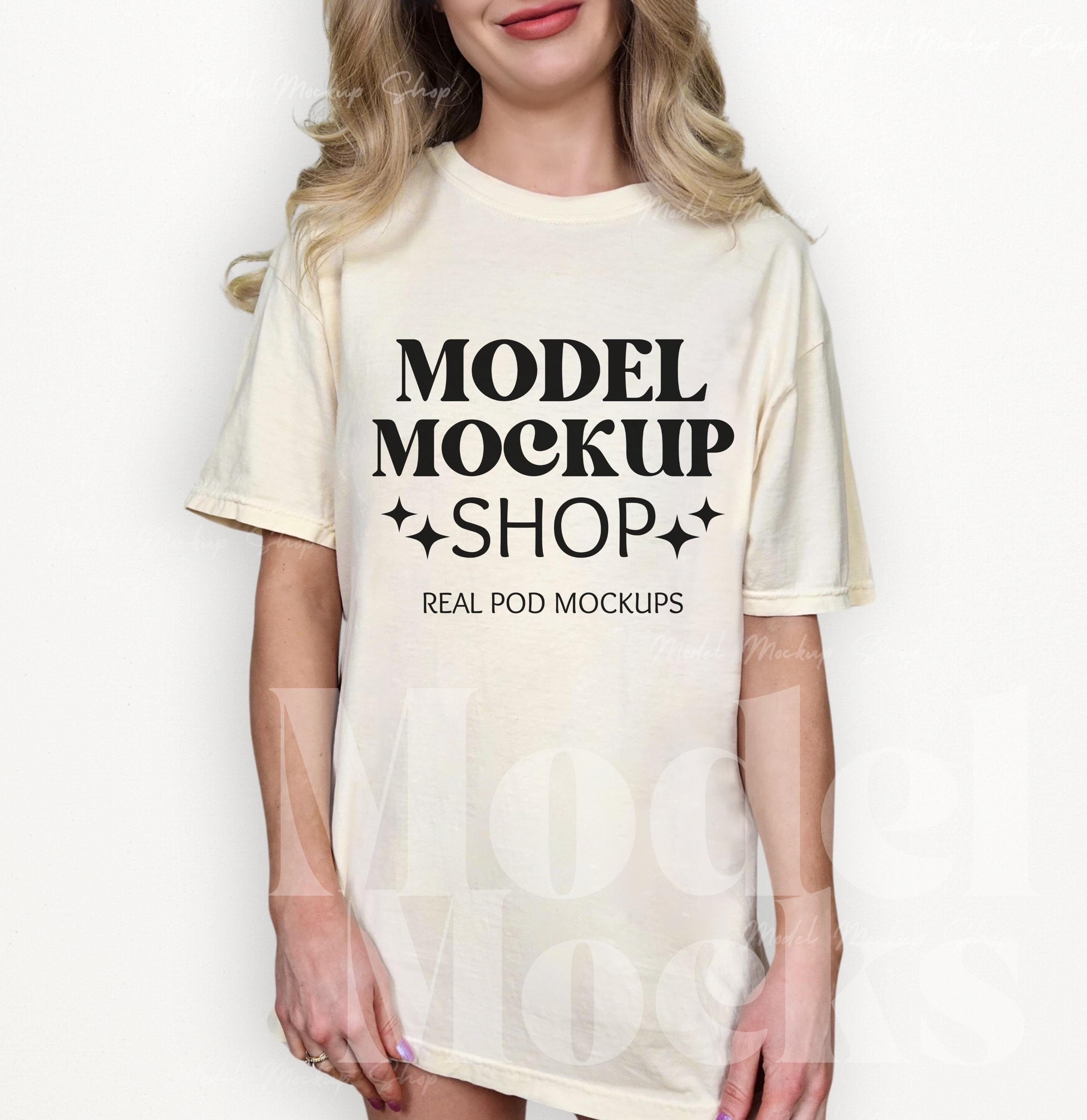 Comfort Colors 1717 Ivory Shirt - CC Mockup - C1717 Mockup - Real