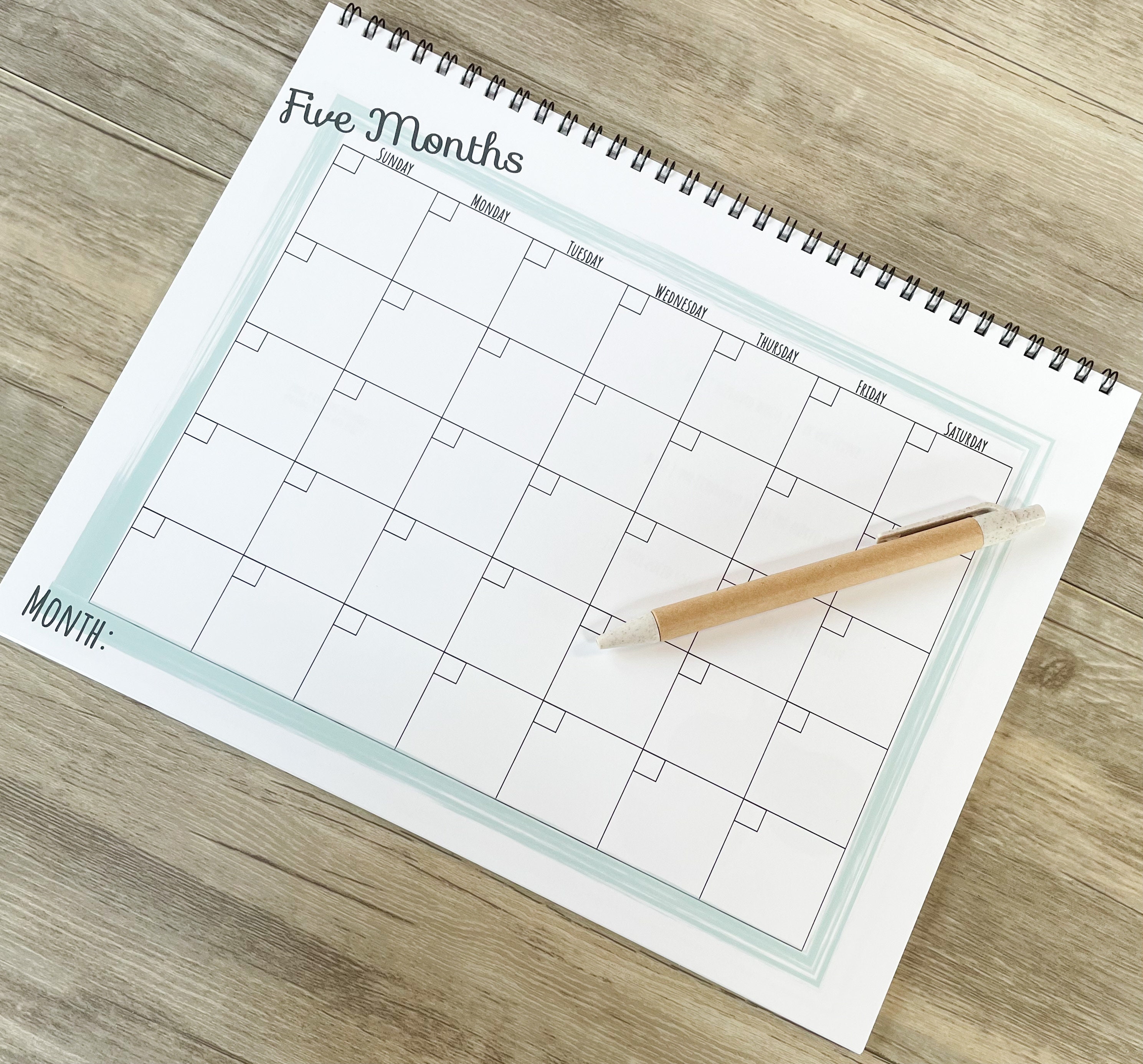 Baby First Year Calendar Baby Milestone Calendar Newborn Etsy