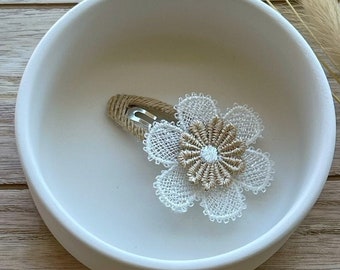 Lace Flower Baby Snap Clip, Girl Hair Accessory