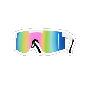 Pastell Ski Brille Aufkleber