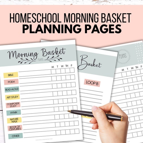 Homeschool Morning Basket Schedule Morning Basket Planning - Etsy
