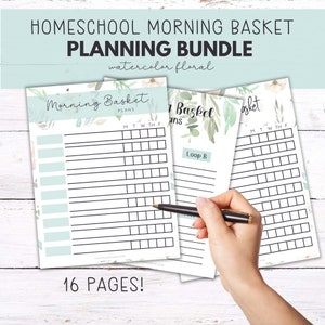 Homeschool Morning Basket Schedule | Morning Basket Planner | Homeschool Morning Basket Planning Pages | Morning Basket Bundle