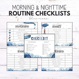 Daily Routine Chart | Morning Checklist | Get Ready for School | Get Ready for Bed