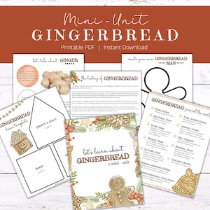 Gingerbread Unit Study | Gingerbread House Template | Christmas Unit