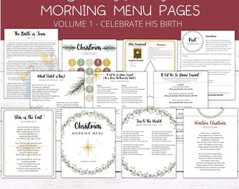 Christmas Morning Menu | Homeschool Printable (PDF)