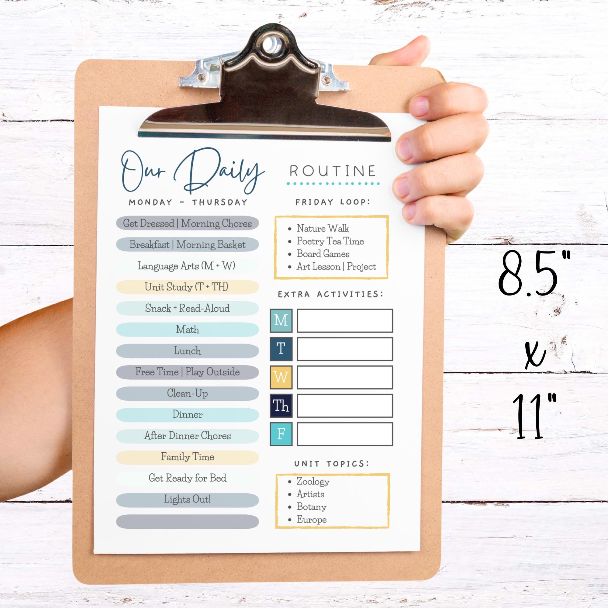 Subject Routine Format Homeschool Daily Routine Printable | Subject Looping (PDF) - Etsy