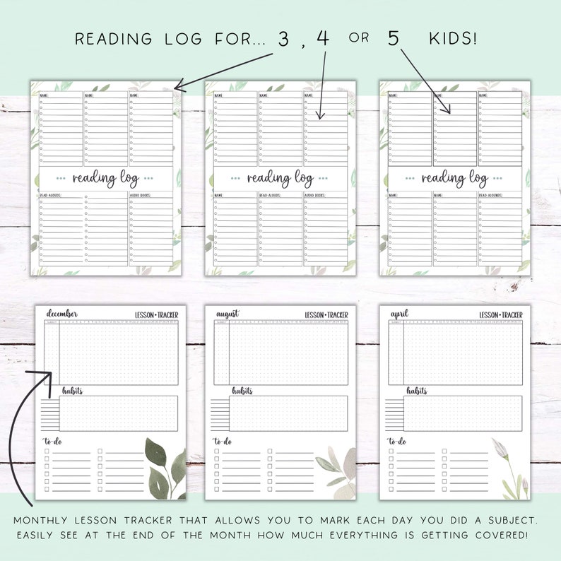 Homeschool Planner | Undated Planner | Homeschool Trackers | Printable ...