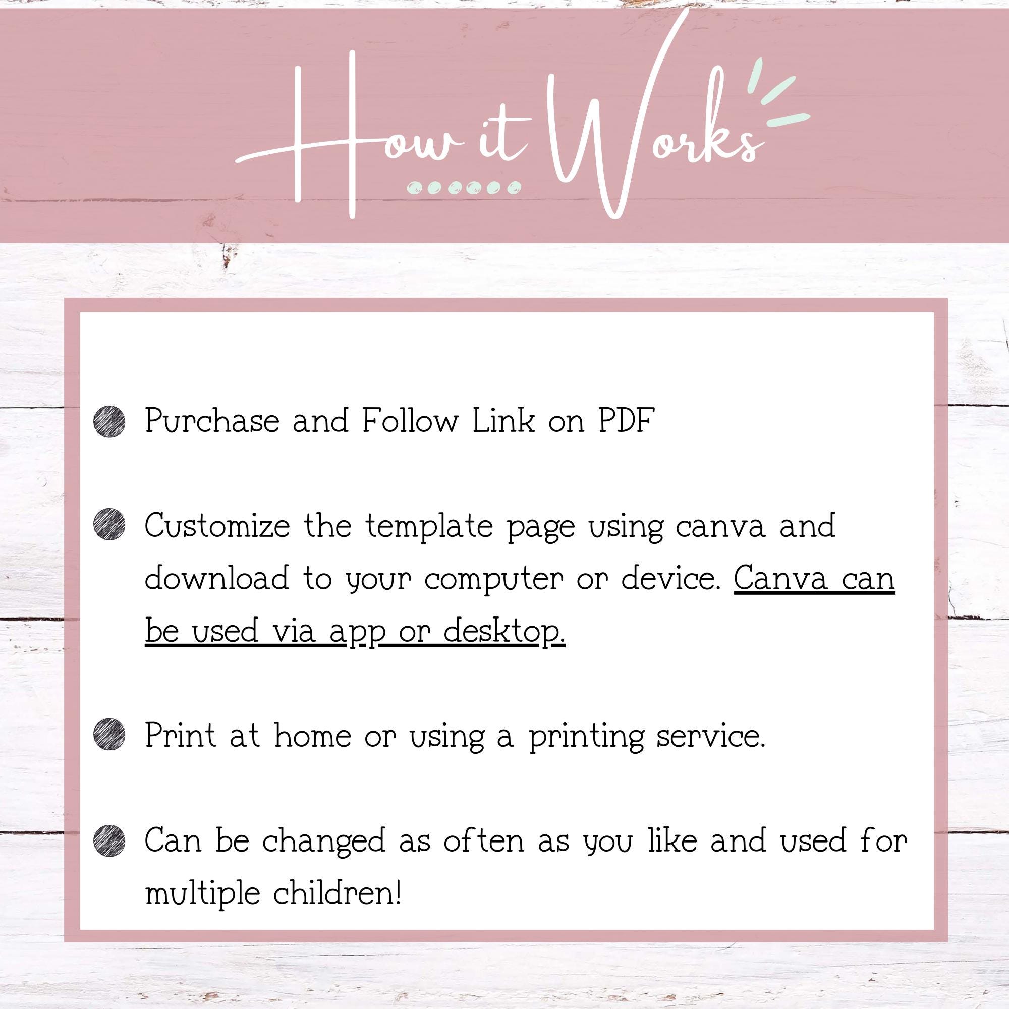 Editable Chore Chart | Canva Template | Weekly Chore Chart - Etsy
