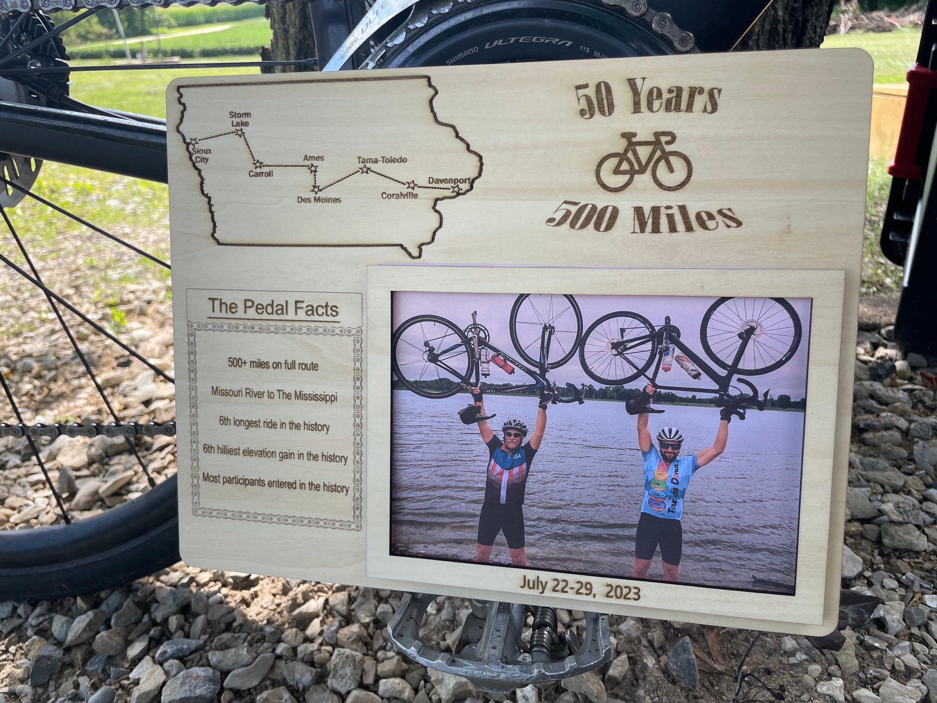IOWA Bike Ride Memory Picture Display Etsy