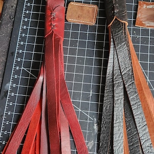 Handgemaakte leren flogger.