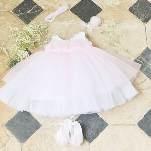 First birthday dress Toddler lace tull dress Little bridesmaids Tutu dress Flower girl dress Lace girls dress image 7