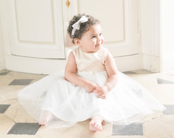 Baby Tull Dress Little Bridesmaids Baptism Dress Flower Girl Dress First Birthday Dress Dress Girls Party Outfit Wedding Dress Girls