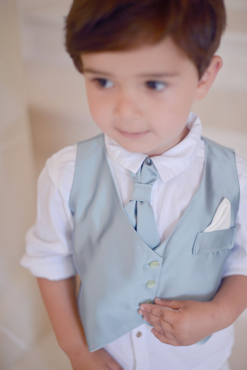 Ring bearer outfit, Boy waistcoat olive, Tie boy olive green sage, Baby boy wedding, Baby boy tie, Outfit boy, Boy gif, Boy first birthday image 2