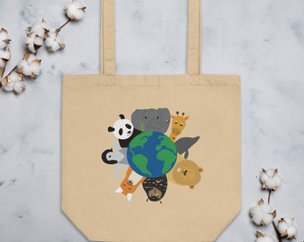 Animals Around the World Eco Tote Bag