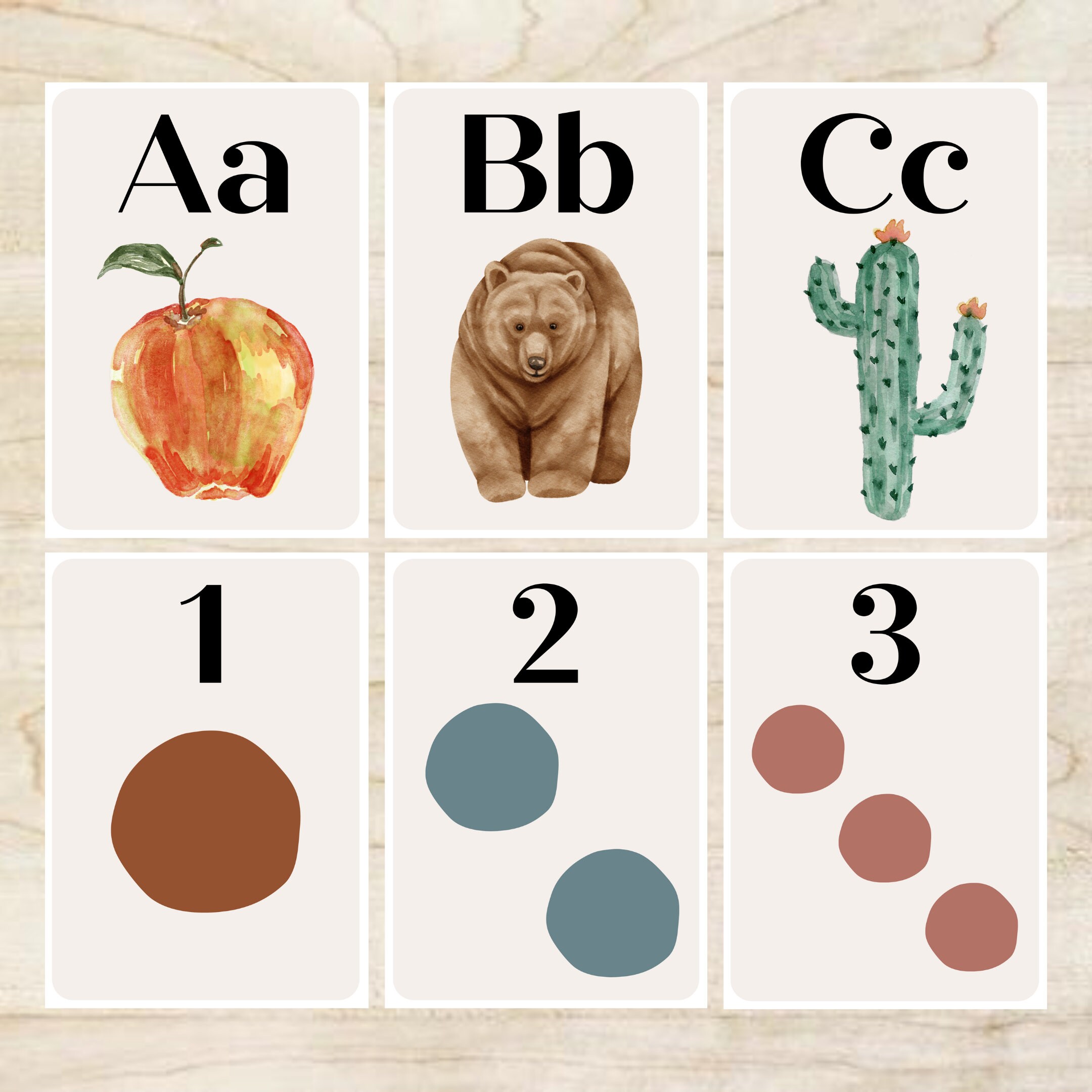 Alphabet & Number Printable Flashcards Etsy