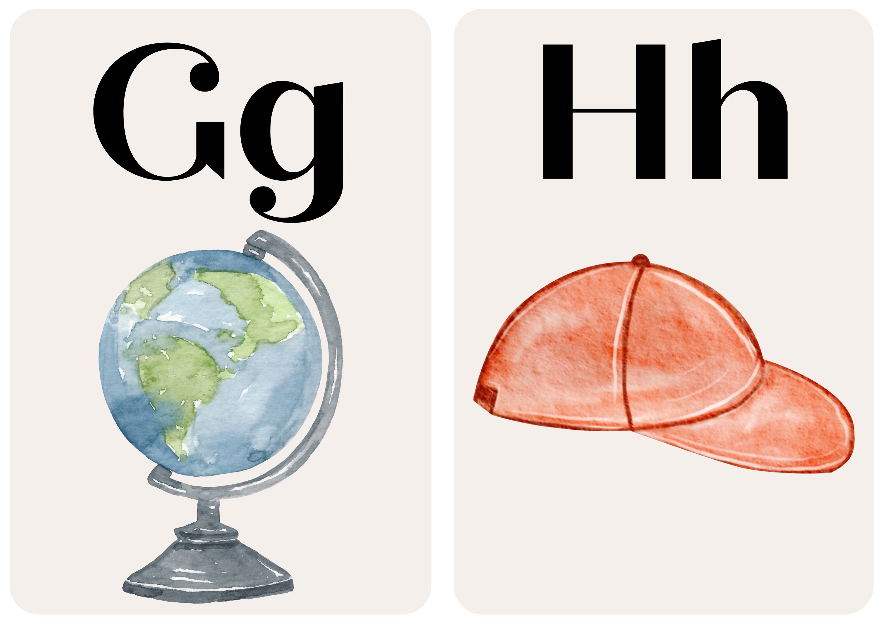 Alphabet & Number Printable Flashcards Etsy