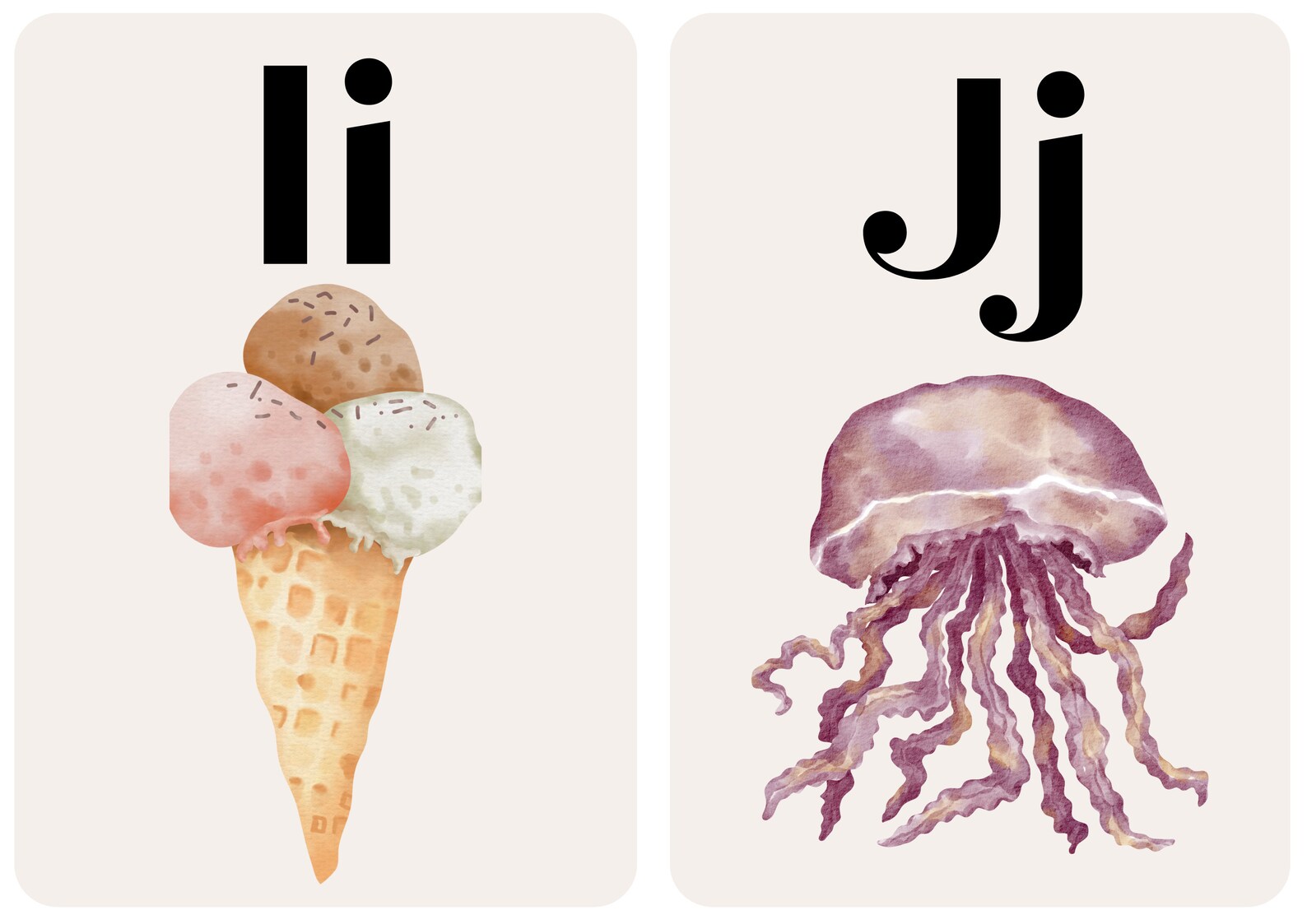 Alphabet & Number Printable Flashcards Etsy