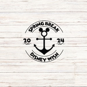 Spring Break Cruise, D I S N E Y Wish, Cadeau Svg, Vinyl Cut File, Svg, Jpg, Png, Afdrukbare ontwerpbestanden aanpassen