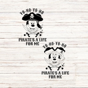 Mickey and Minnie Pirate Bundle, Customize Gift Svg, Vinyl Cut File, Svg, Jpg, Png, Printable Design Files