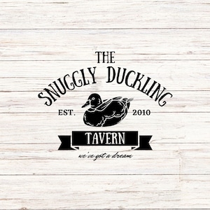 Snuggly Duckling Tavern, Customize Gift Svg, Vinyl Cut File, Svg, Jpg, Png, Printable Design Files