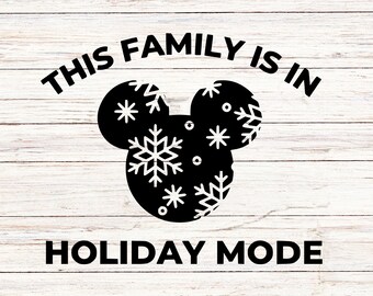 Mickey Family Holiday Mode, Customize Gift Svg, Vinyl Cut File, Svg, Jpg, Png, Printable Design Files